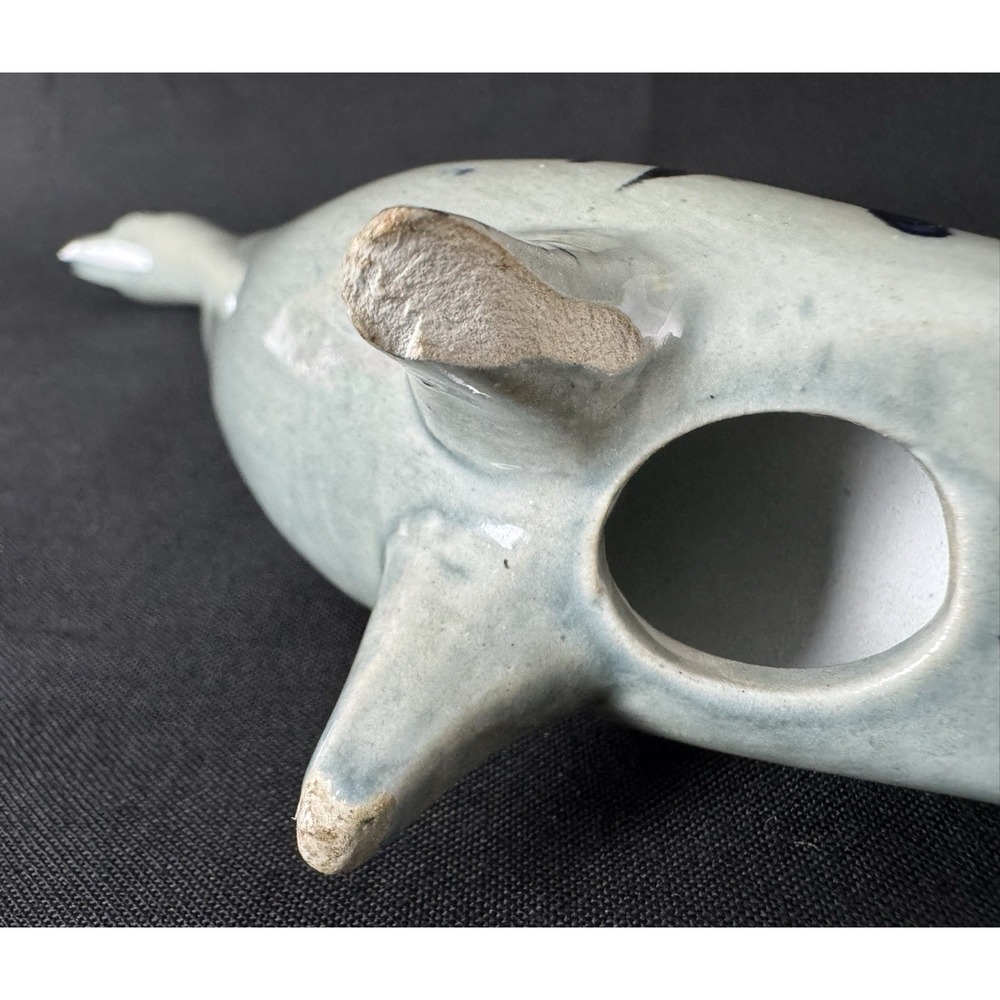 Vintage Tonala Mexico Pottery Hand Painted Bird 9" Long 6.5" Tall Read Note - Picture 9 of 16